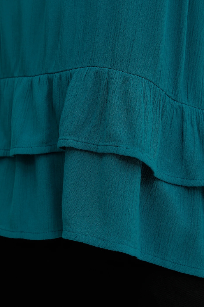 Blúzka United Colors of Benetton 4VW95H00B tyrkysová