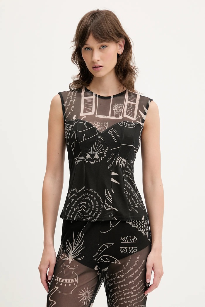 Never Fully Dressed top cu modele negru NFDTO1724