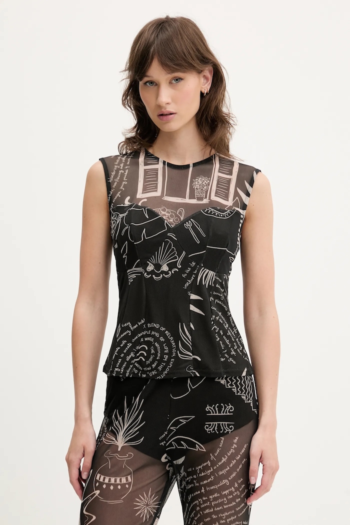 Never Fully Dressed top cu modele negru NFDTO1724
