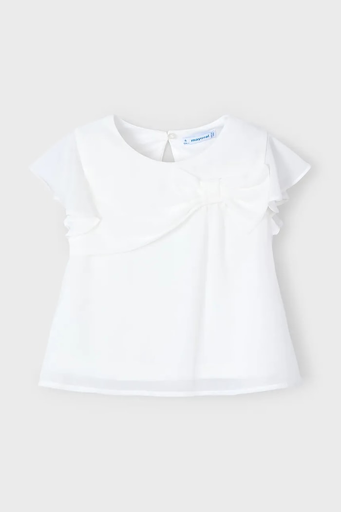 Mayoral bluza copii uni alb 3182.6B.Mini.PPYA