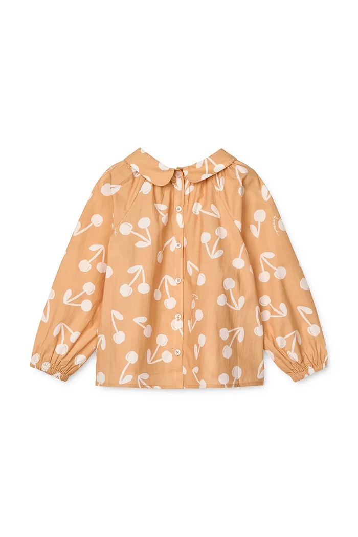 Detská bavlnená blúzka Liewood Rhea Printed Top LW19917 oranžová SS25