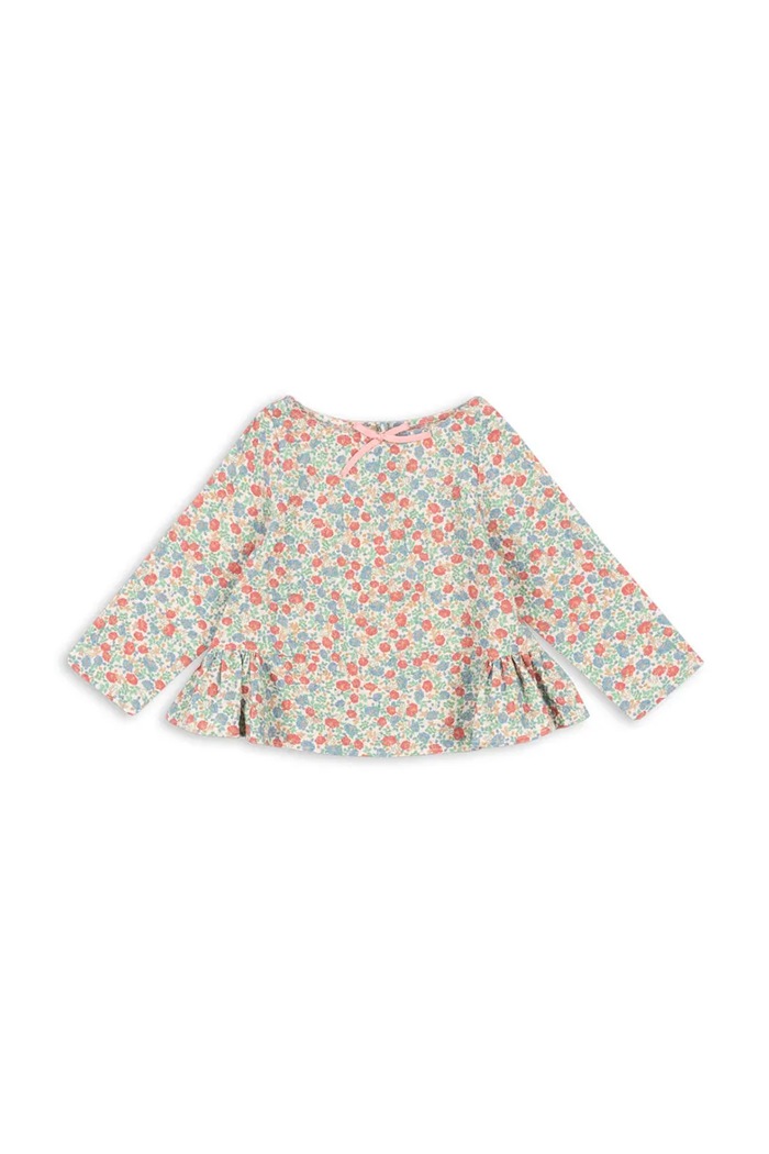 Konges Sløjd gyerek ing ELIN BOW BLOUSE GOTS KS102432 türkiz SS25