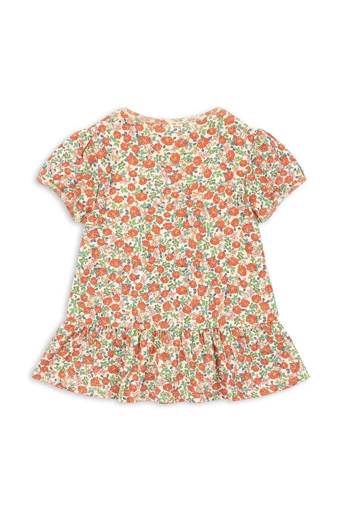 Konges Sløjd bluzka bawełniana dziecięca CLASSIC TEE GOTS KS102548 pomarańczowy SS25