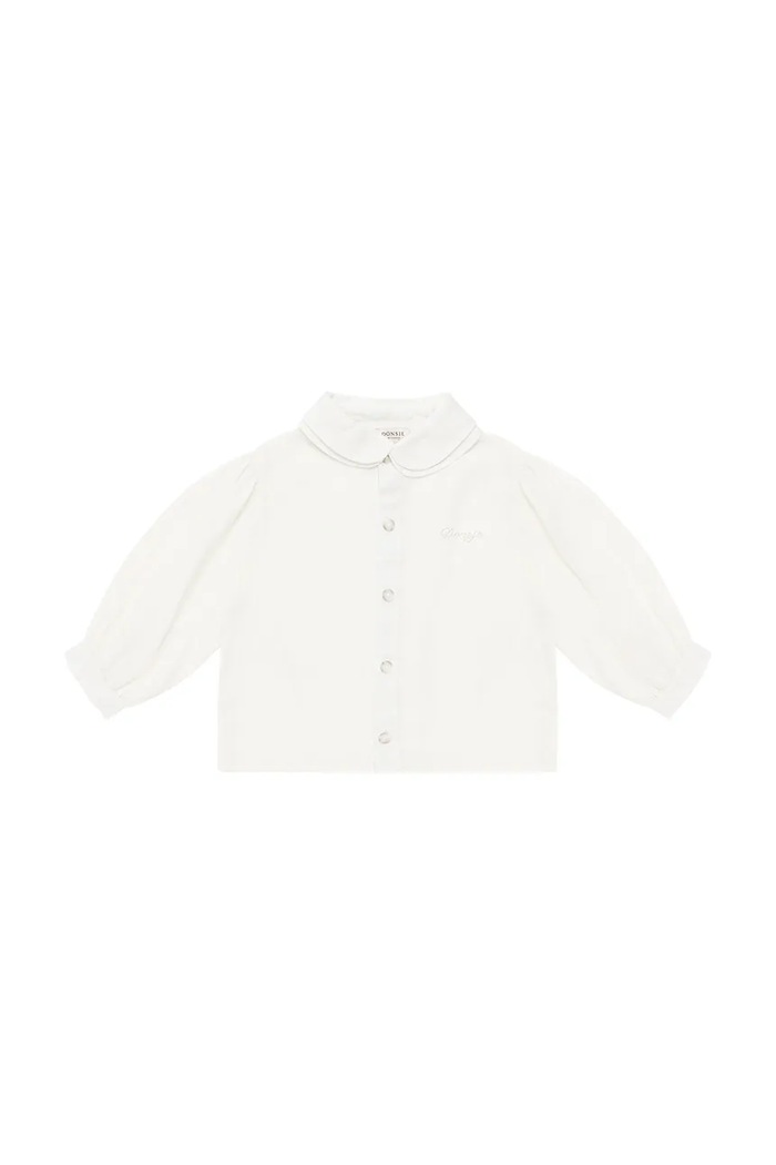 Dětská lněná halenka Donsje Anoeche Linen Blouse len bílá 4094600.68.92