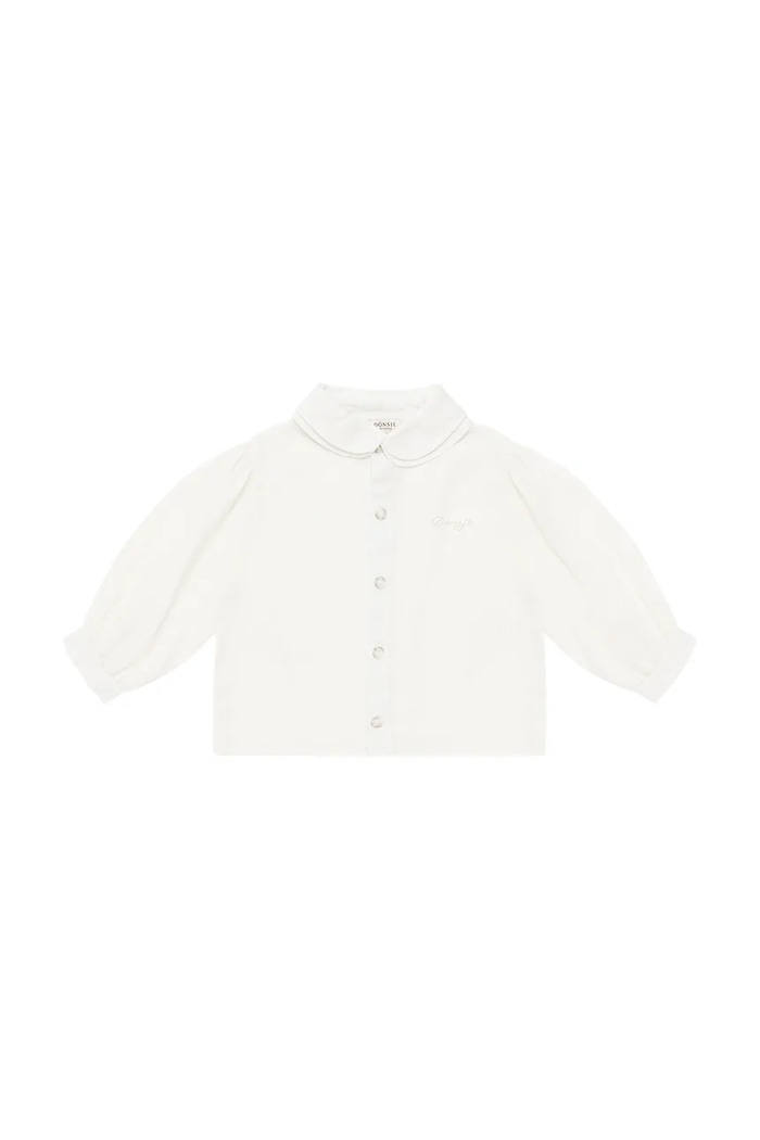 Dětská lněná halenka Donsje Anoeche Linen Blouse len bílá 4094600.68.92