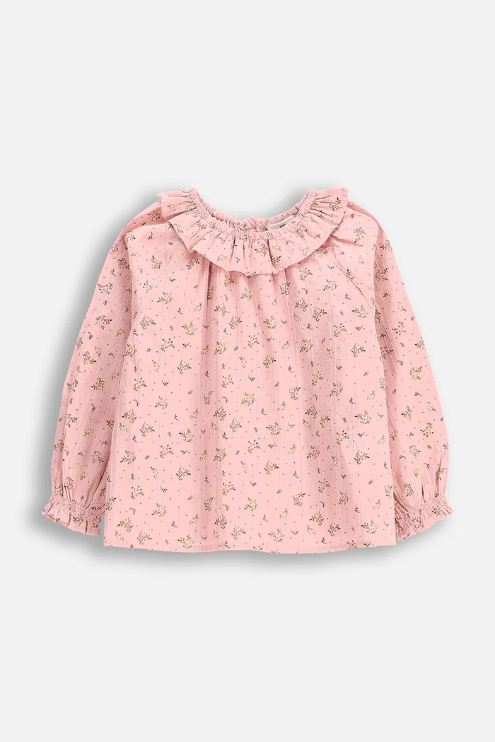 Dětská bavlněná halenka Coccodrillo WC5140101DGK růžová SS25