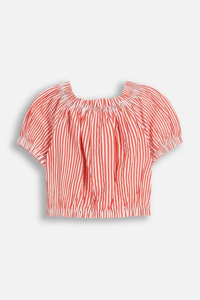 Bavlněná halenka Coccodrillo WC5140201HGJ červená SS25