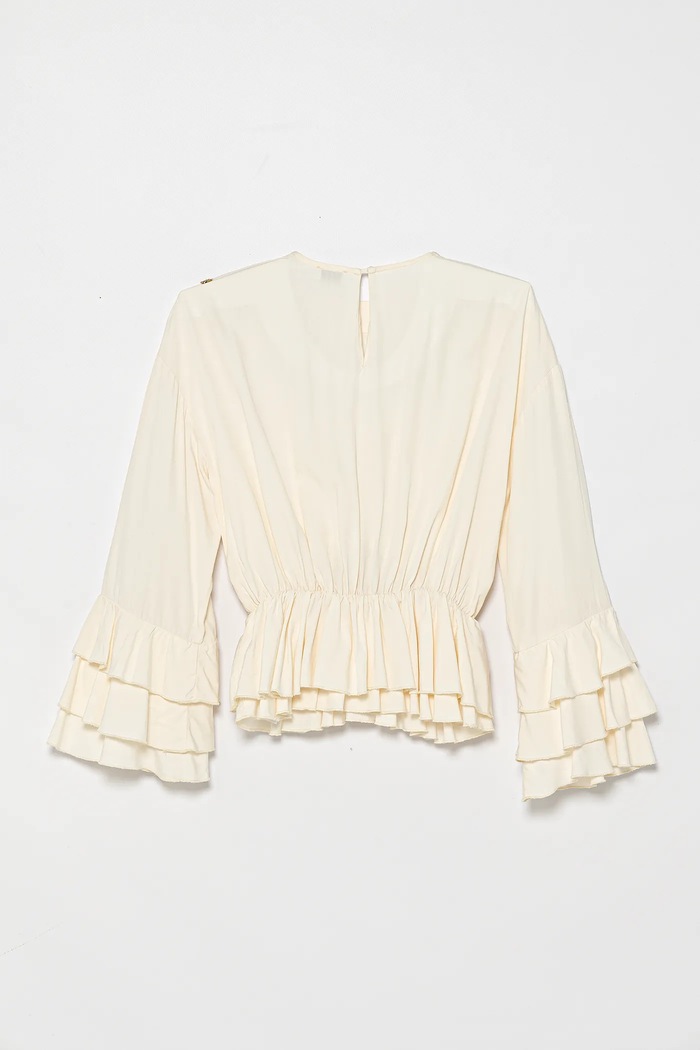 Pinko bluză copii KFCA007.0.VI024 bej SS25