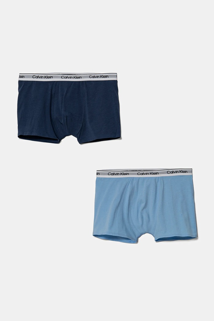 Детски боксерки Calvin Klein Underwear (2 броя) прилепнали боксерки тъмносин B70B700506.PPYA