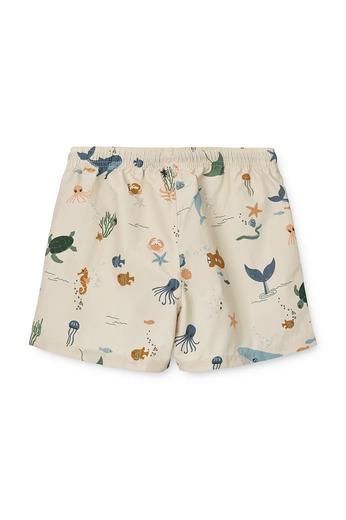 Dětské plavkové šortky Liewood Aiden Printed Board Shorts LW20067 béžová SS26