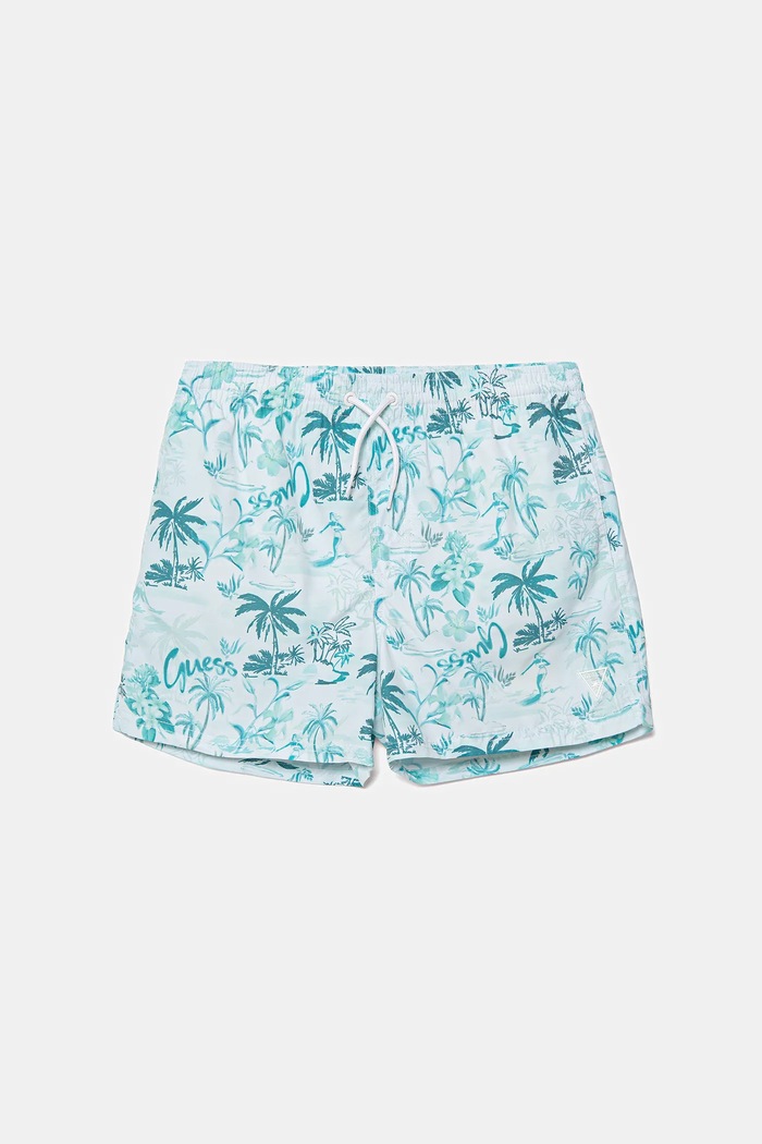 Παιδικό σορτς κολύμβησης Guess Planet friendly τιρκουάζ L5GZ02.WG2A2.PPYA