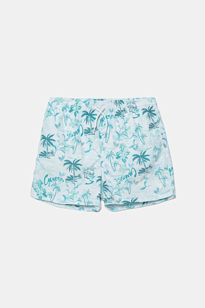 Παιδικό σορτς κολύμβησης Guess Planet friendly τιρκουάζ L5GZ02.WG2A2.PPYA