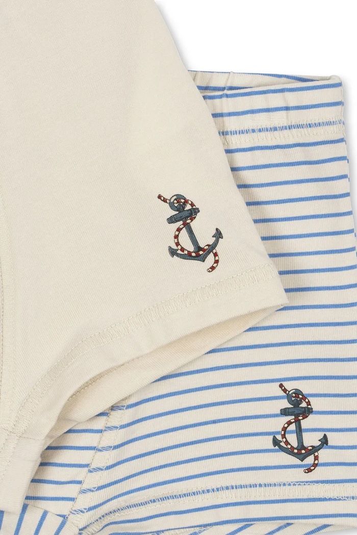 Băieți Konges Sløjd boxeri copii BASIC 2 PACK BOY BOXERS GOTS 2-pack KS102255 bej