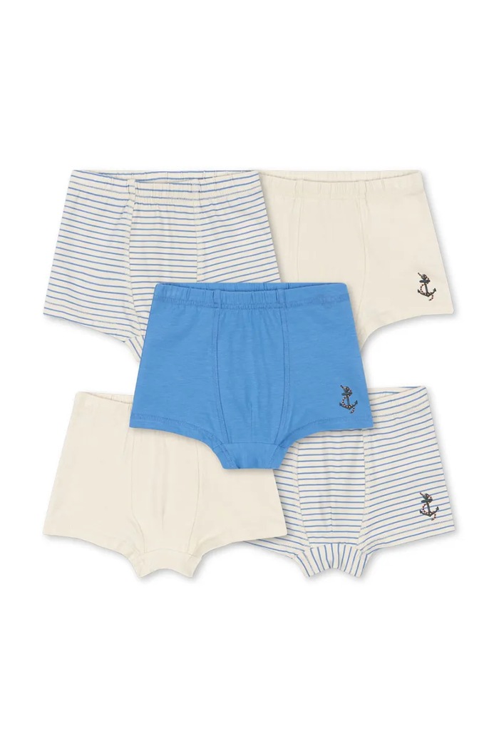 Konges Sløjd boxeri copii BASIC 5 PACK BOY BOXERS GOTS 5-pack boxeri bej KS102641
