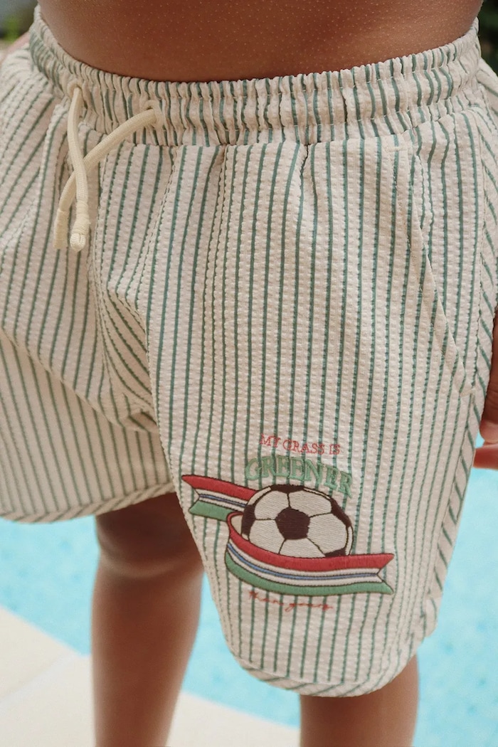 Konges Sløjd szorty kąpielowe dziecięce SEER ASNOU SWIMSHORTS Planet friendly niebieski KS103345