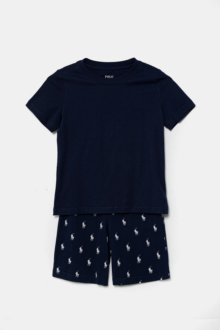 Polo Ralph Lauren gyerek pamut pizsama mintás sötétkék 9P0250