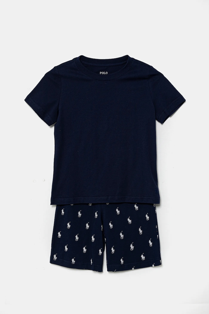 Polo Ralph Lauren gyerek pamut pizsama mintás sötétkék 9P0250