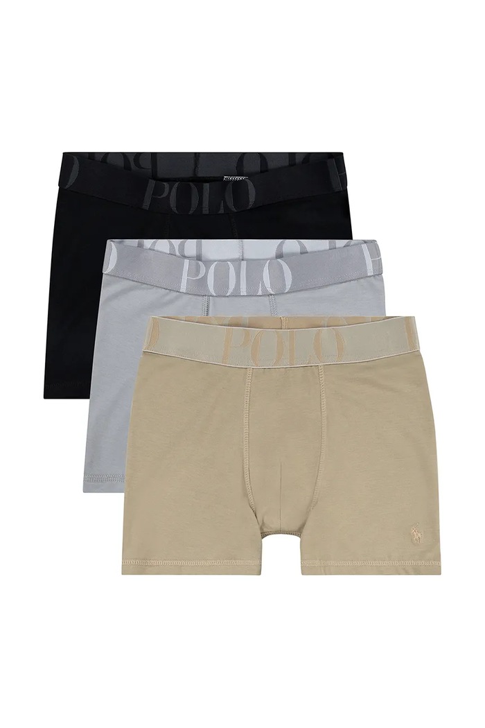 Dětské bavlněné boxerky Polo Ralph Lauren 3-pack 3-pack béžová 9P5035