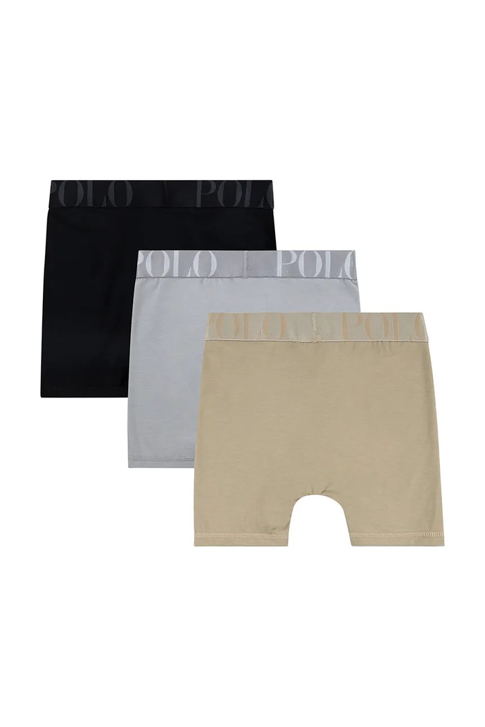 Dětské bavlněné boxerky Polo Ralph Lauren 3-pack 9P5035 béžová SS25