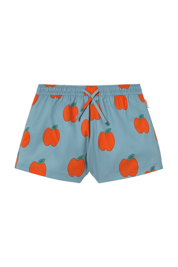 Otroške kopalne kratke hlače Tinycottons APPLES TRUNKS modra SS25.281
