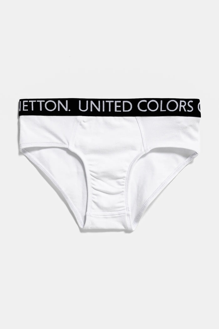 Dječje slip gaćice United Colors of Benetton 2-pack bez uzorka bijela 3OP80S484.G.Reprop.PPYA