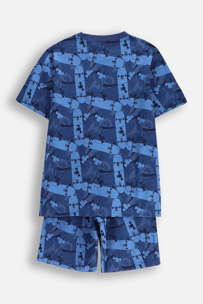 Coccodrillo set de pijama de bumbac pentru copii WC5448216PJS albastru SS25