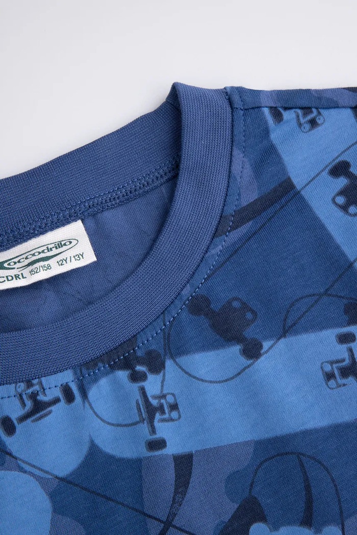Băieți Coccodrillo set de pijama de bumbac pentru copii WC5448216PJS albastru