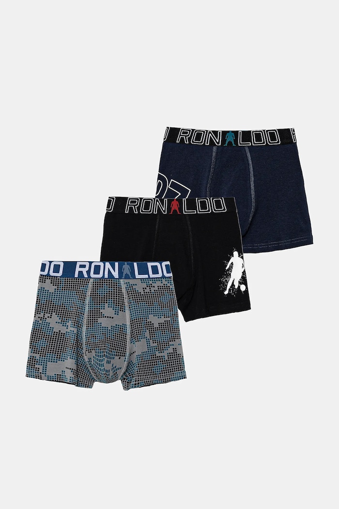 CR7 Cristiano Ronaldo boxeri copii 3-pack cu modele albastru 8413.51.2051