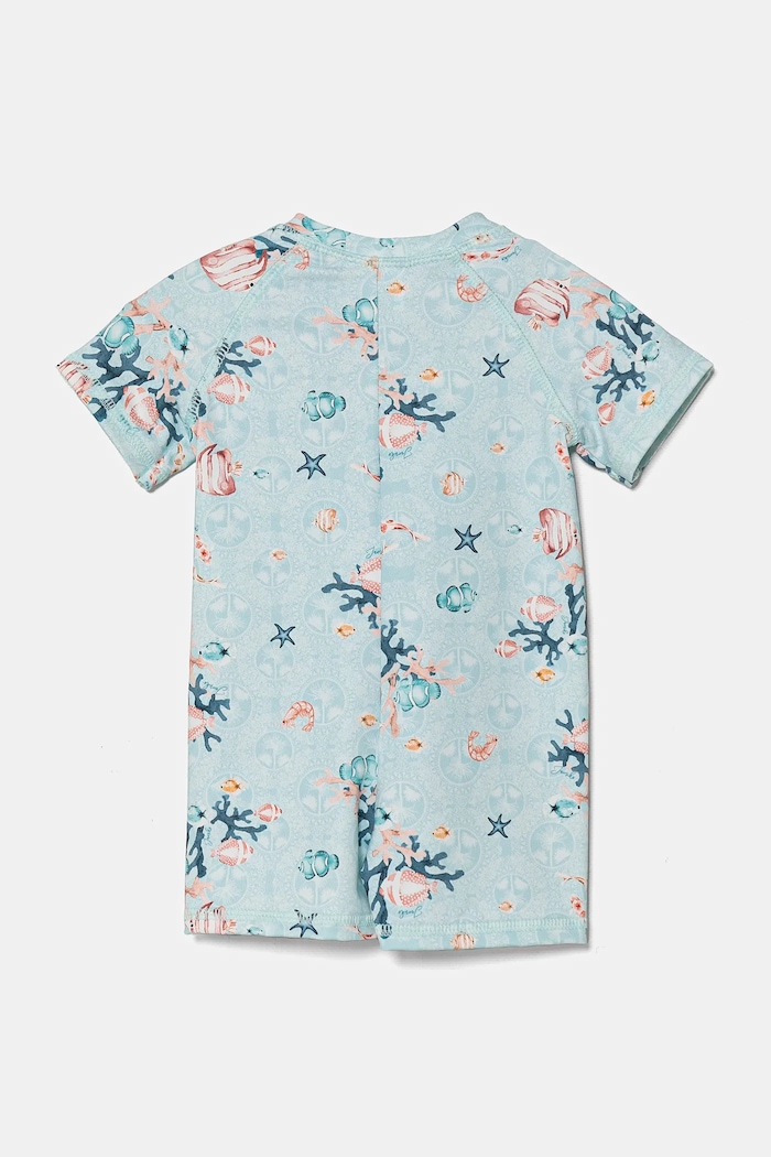 Jamiks costum de baie pentru bebeluși NINO NINO.Komb.plaz.JLH095.B turcoaz SS25