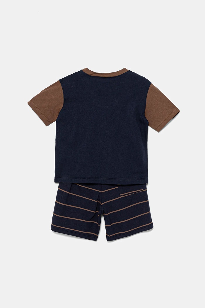 Dječja pamučna pidžama United Colors of Benetton 2-pack 30960P08R.G.Seasonal mornarsko plava SS25