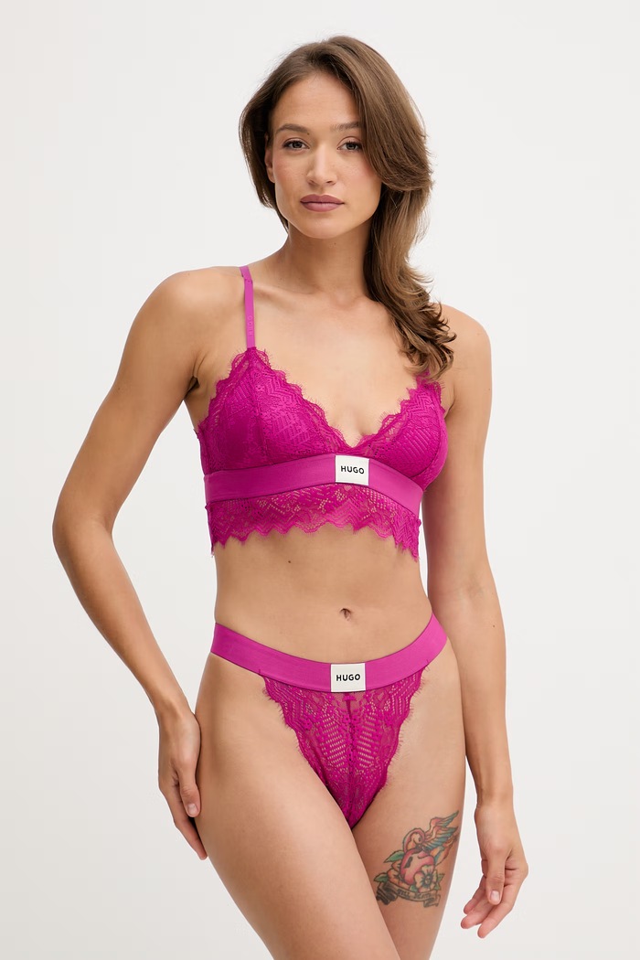 HUGO σουτιέν TRIANGLE RL LACE 50535060 μωβ AA00