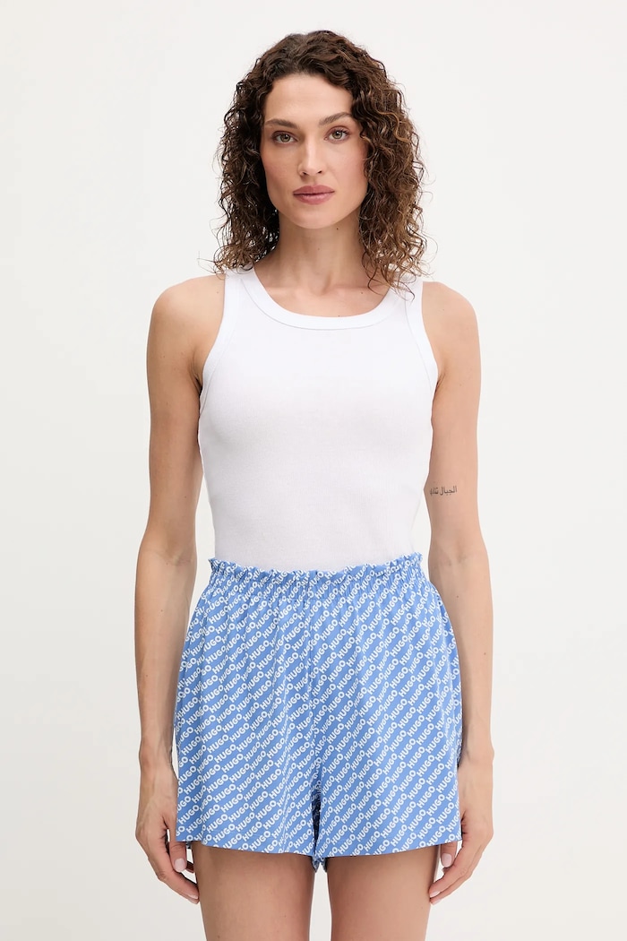 Pyžamové šortky HUGO NIKKA_SHORTS 50534304 fialová AW25