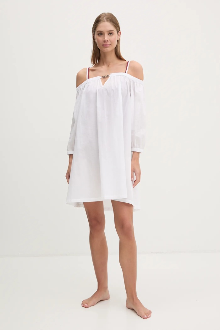 Karl Lagerfeld Rochie de plajă A1W46029 alb SS25