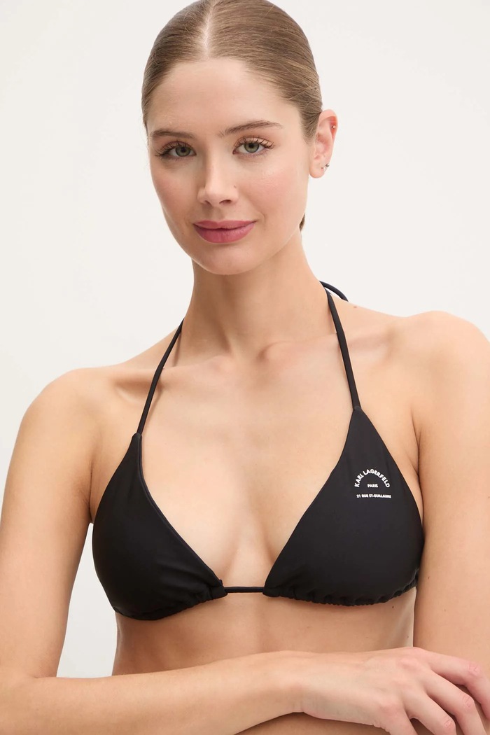 Plavková podprsenka Karl Lagerfeld A1W46098 čierna SS25