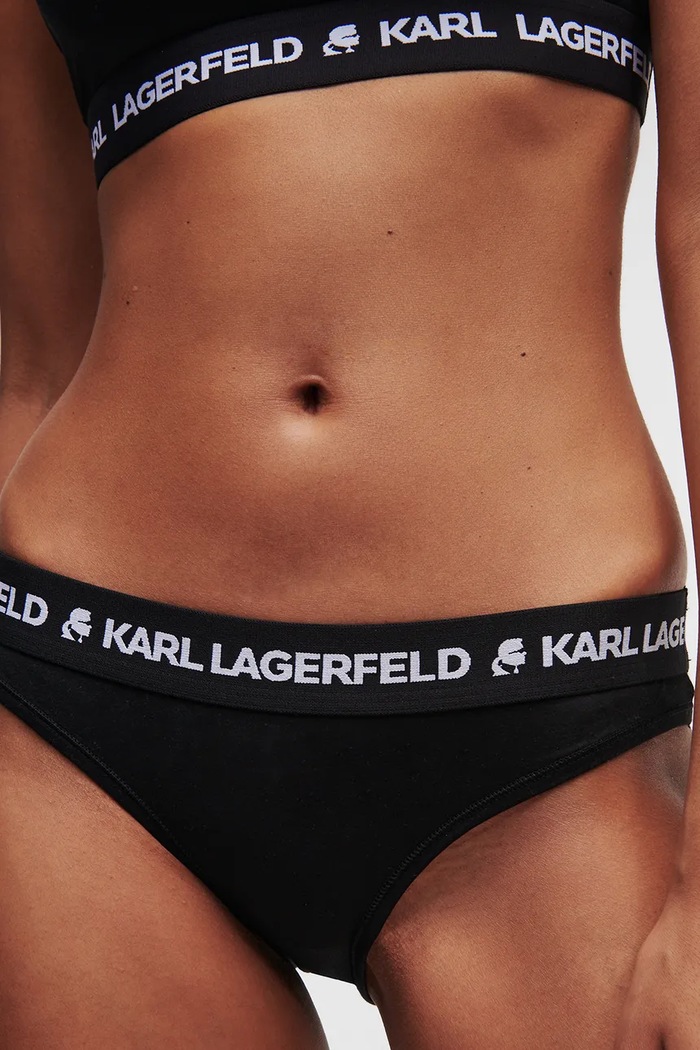 Oblečenie Nohavičky Karl Lagerfeld LOGO BRIEF A1W47009 čierna