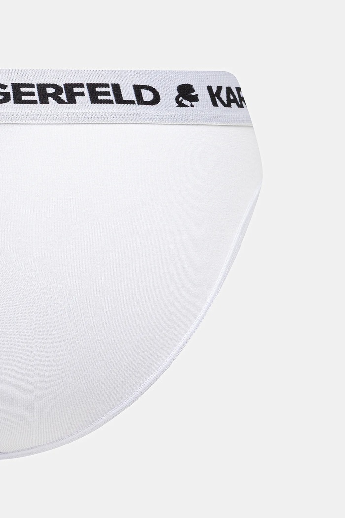 Oblečenie Bavlnené nohavičky Karl Lagerfeld 3-pak LOGO BRIEF A1W47148 biela
