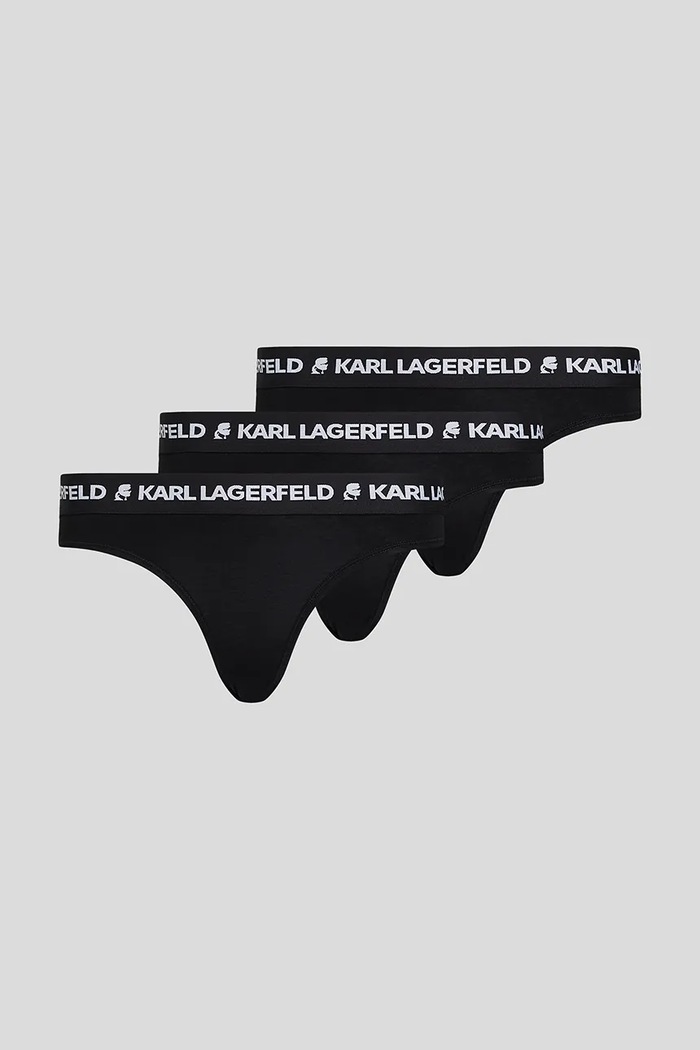 Karl Lagerfeld figi bawełniane 3-pack LOGO BRIEF bawełna czarny A1W47148