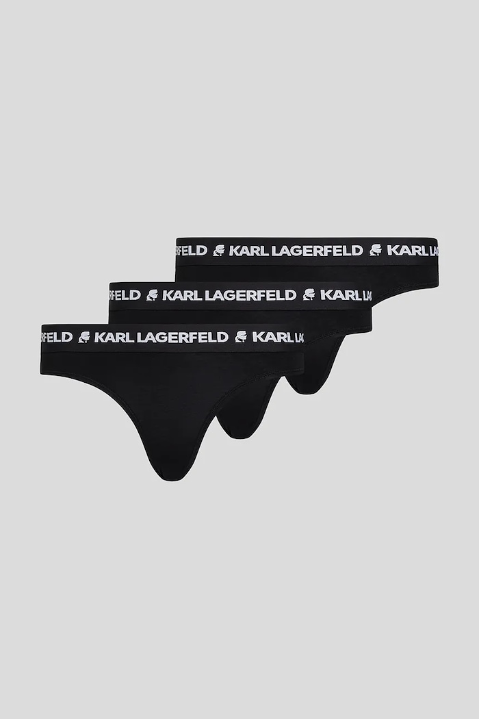 Karl Lagerfeld figi bawełniane 3-pack LOGO BRIEF bawełna czarny A1W47148