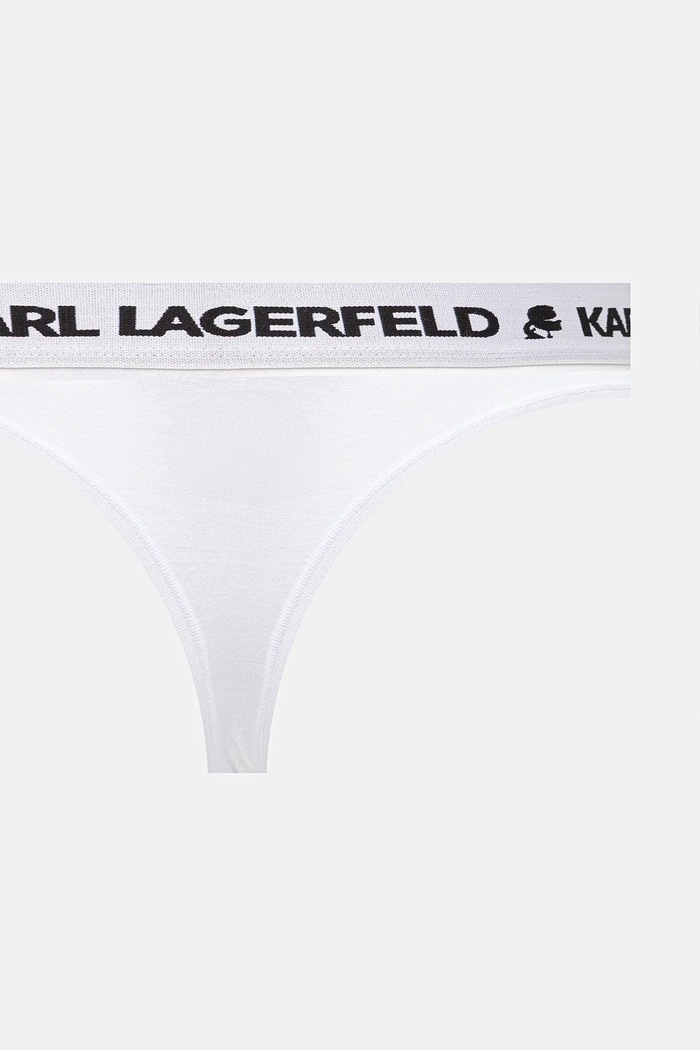 Oblečenie Tangá Karl Lagerfeld 3-pak LOGO THONG A1W47149 biela