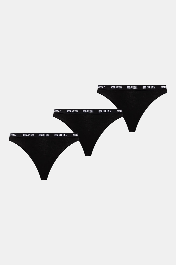 Tangá Karl Lagerfeld 3-pak LOGO THONG tangá čierna A1W47149