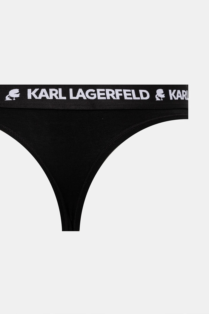 Oblečenie Tangá Karl Lagerfeld 3-pak LOGO THONG A1W47149 čierna
