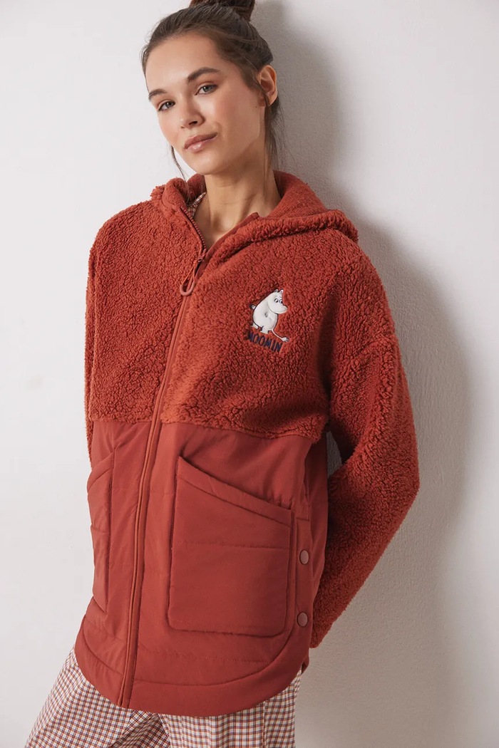 women'secret hálóköpeny MOOMIN sima burgundia 4418926