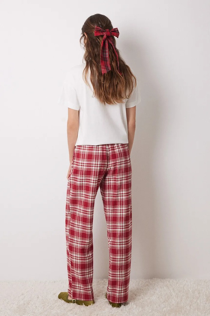 Pyžamové kalhoty women'secret MIX AND MATCH LOVE ACTUALLY červená 3708469