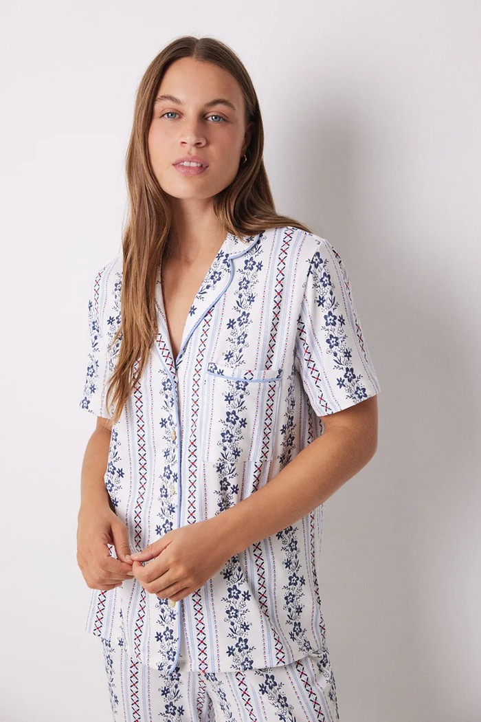 Pyžamo women'secret MIX AND MATCH HAMPTONS 4858813 béžová SS25