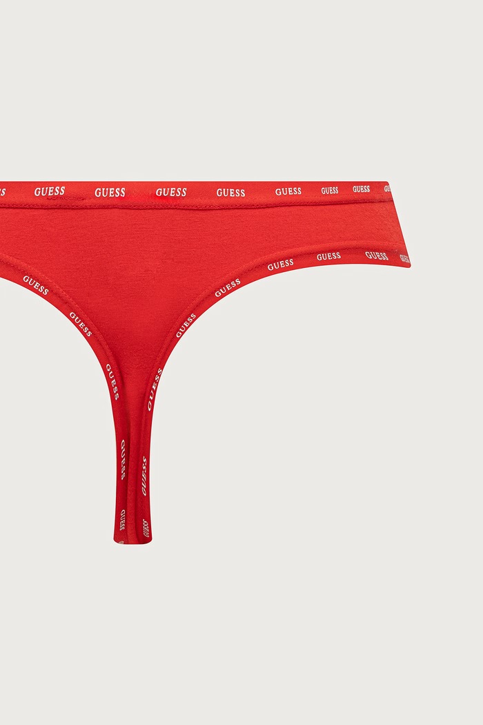 Stringi damskie bawełniane z elastanem 3-pack Guess multicolor O5RG13.K6YW1