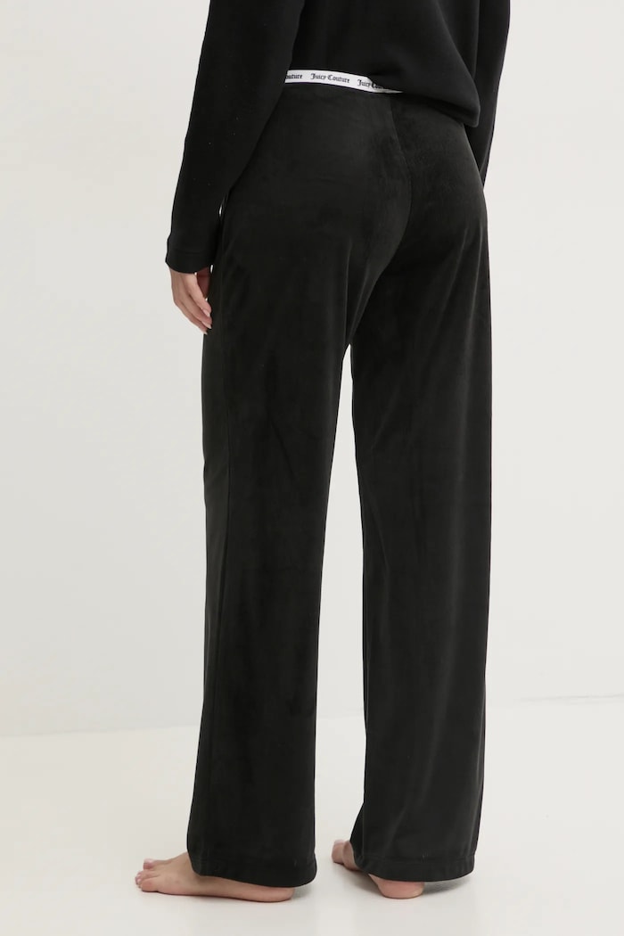 Ρούχα Παντελόνι πιτζάμας Juicy Couture VICKY RIB FLARE PANT JCLAS125504 μαύρο
