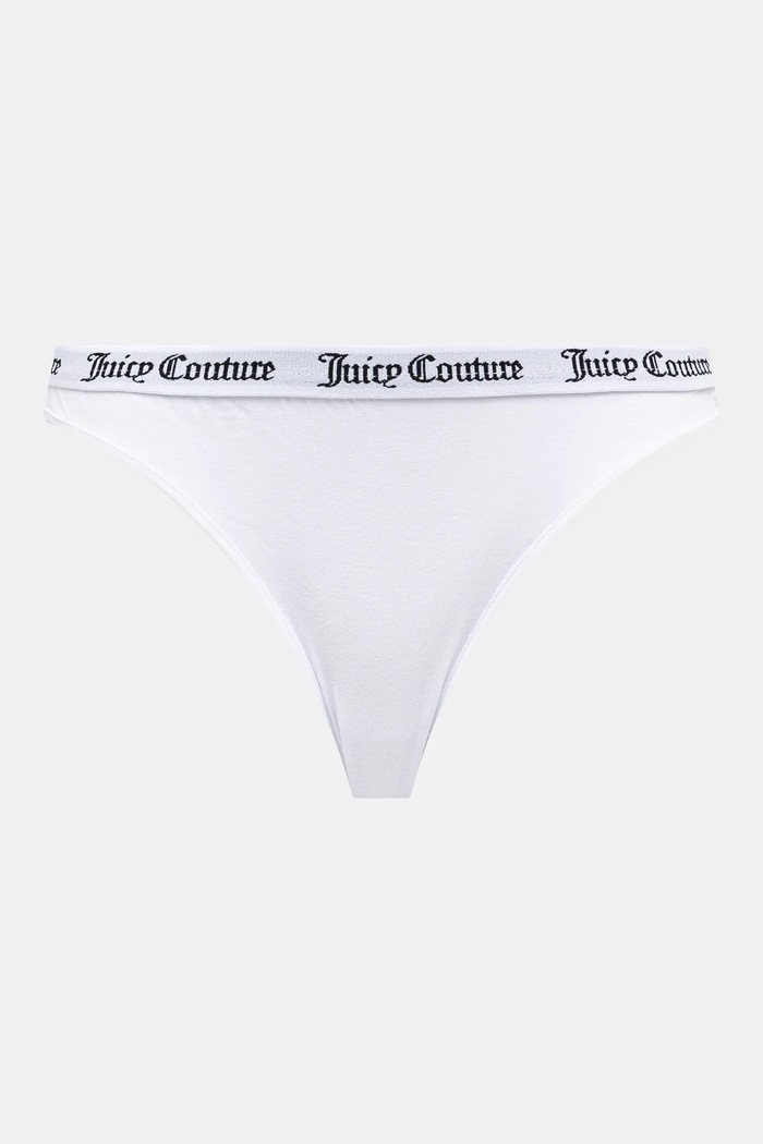 Juicy Couture figi damskie bawełniane z elastanem DIDDY BRIEF PK 3-pack biały JCLBR224572