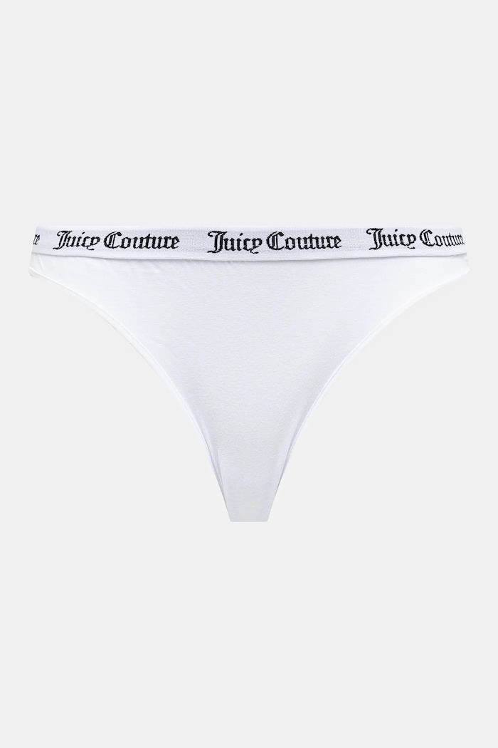 Juicy Couture figi damskie bawełniane z elastanem DIDDY BRIEF PK 3-pack biały JCLBR224572