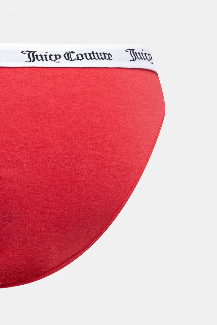 Juicy Couture figi damskie bawełniane z elastanem DIDDY BRIEF PK 3-pack JCLBR224572 biały
