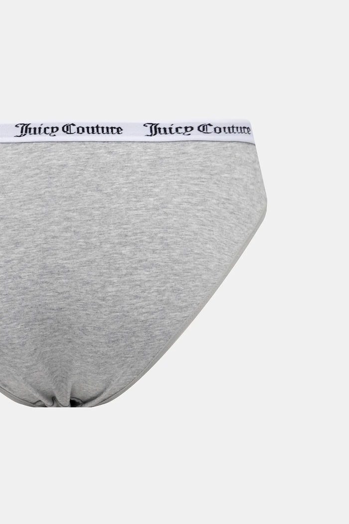 Juicy Couture κιλότα γυναικεία βαμβακερά με ελαστάν DIDDY BRIEF PK 3-pack JCLBR224572 γκρί